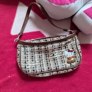 Hello Kitty Wool Purse Brown Tones